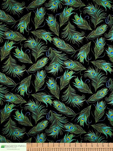 timeless treasures plume peacock multi black metallic fabric|Amazon.com: Timeless Treasures Plume Fabric.